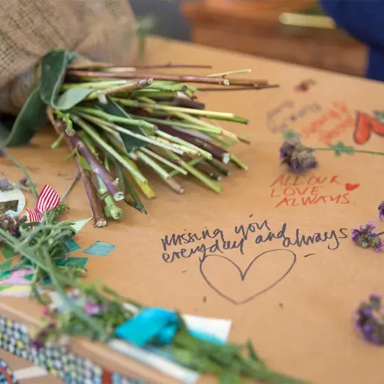 Hand decorated coffin by good_funeral_guide